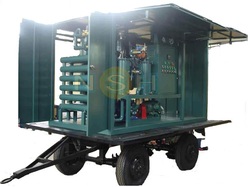 transformer oil reclamation machine with double axle trailer